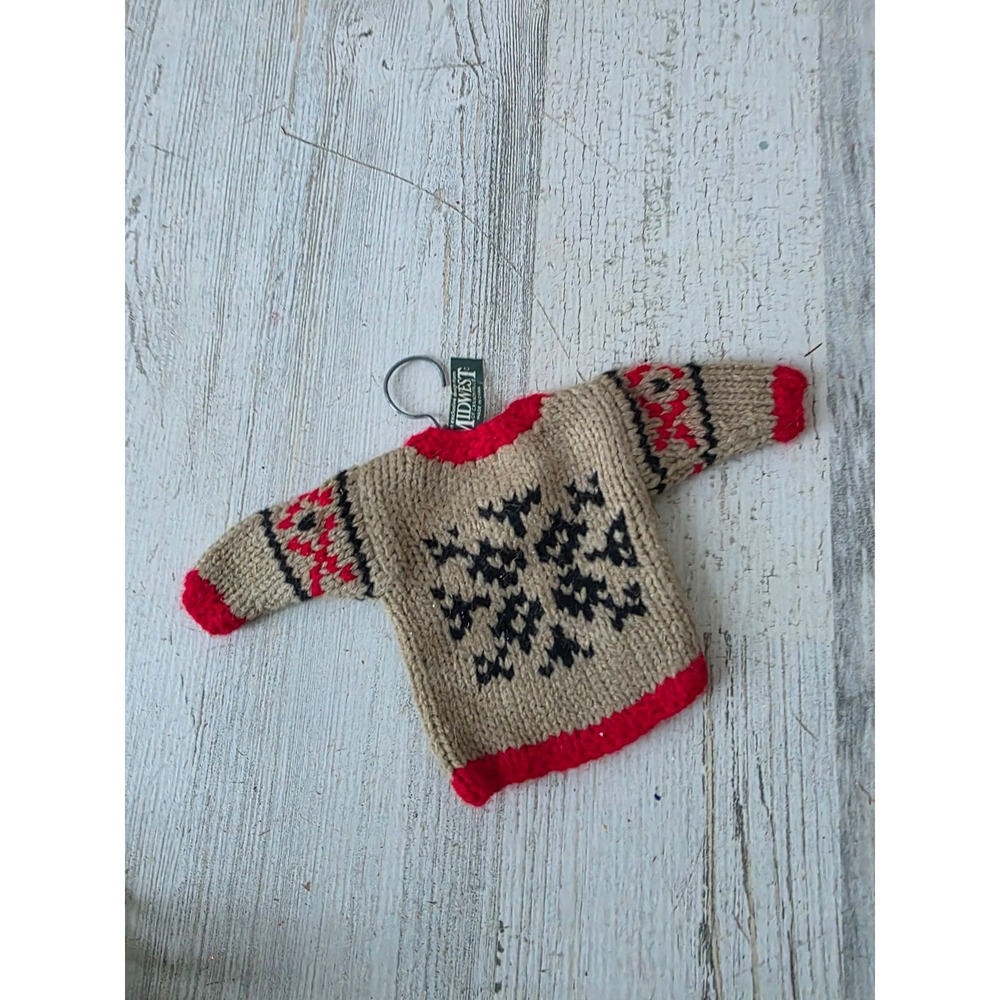 Midwest Cannon falls knit ski sweater ornament lifelike soft rustic cabin Xmas